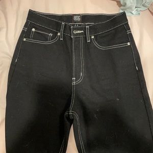 High Waisted Cowboy Jean-Black Denim